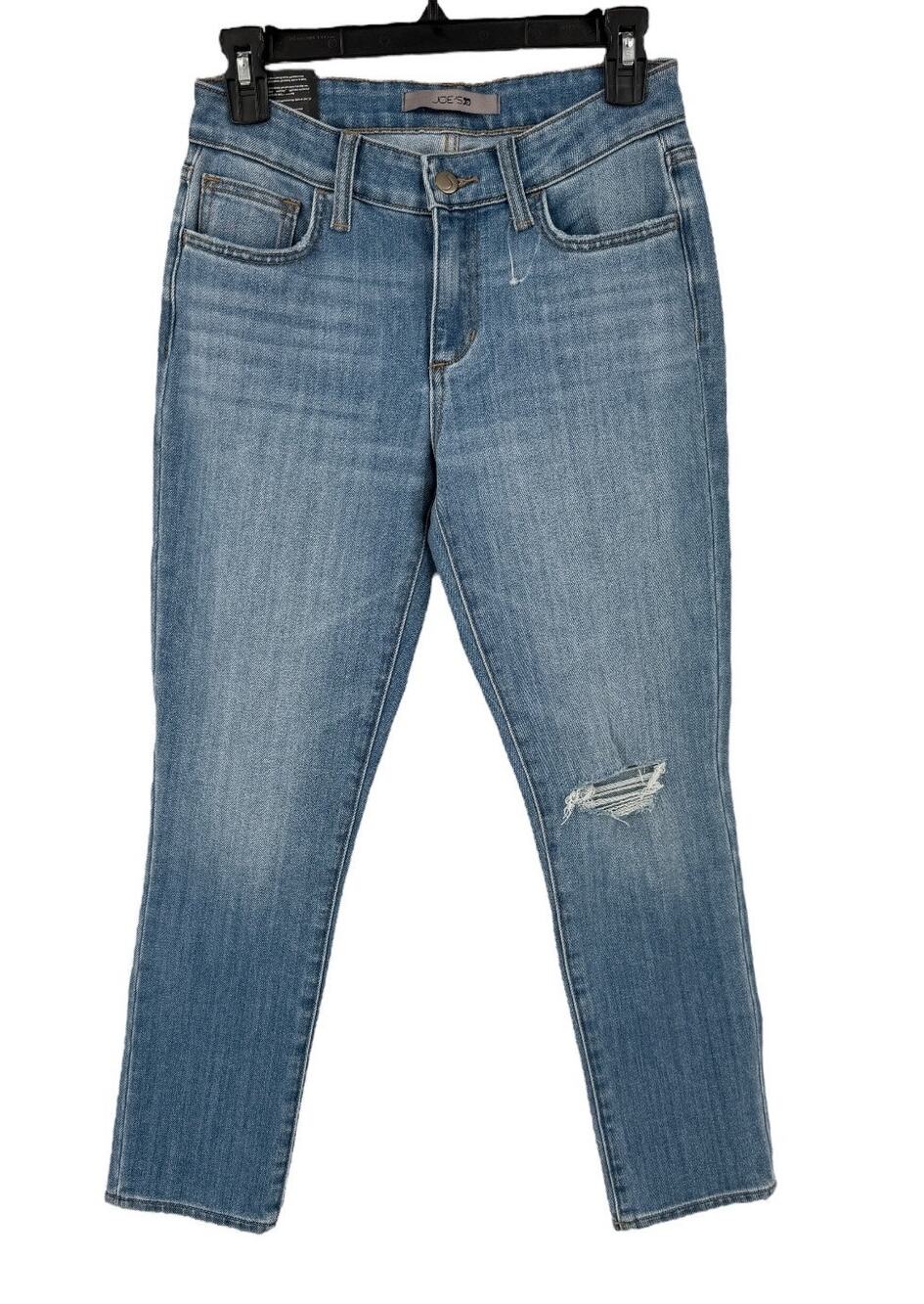 Joe's Jeans curvy skinny 26" crop light blue size 28